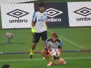 [G大阪戦2015H]東口と藤ヶ谷の2ショット